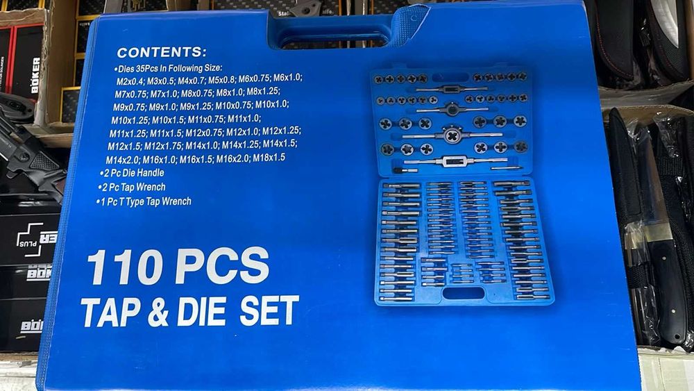 Комплект метчици и плашки - 110 части в куфар Kraftroyal