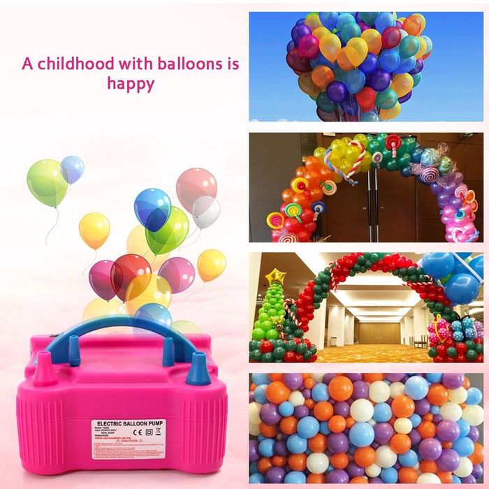 Электрический насос для воздушных шаров с двойными отверстиями.