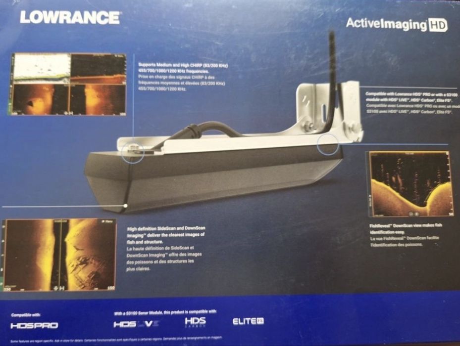 Sonda Lowrance Active Imaging Fish Reveal High Wide HD 3 in 1