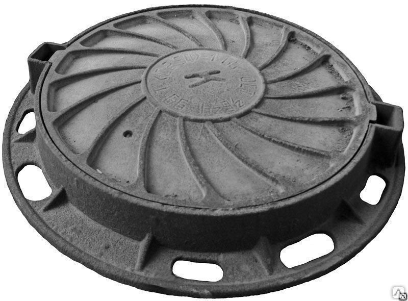 Люк чугунный колодец крышка канализационный