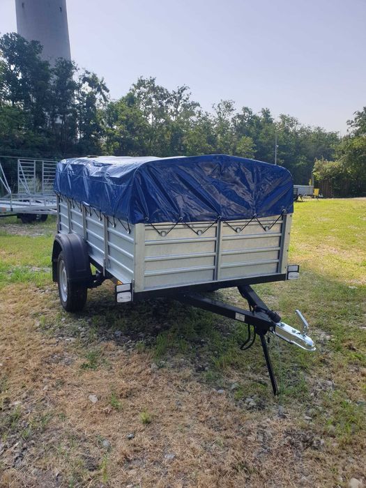 Remorca Noua L- 2.50m cu Foi De Arc si telescop! Carte CIV, Prelata