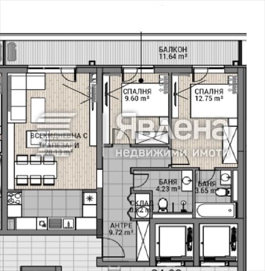 Продава се Тристаен апартамент в София, Овча купел - 115 кв.м за 1522 €/кв.м - Снимка #11