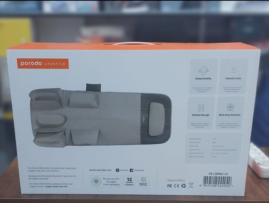 Массажный коврик для всего тела Porodo Lifestyle Smart Heat & Multiple