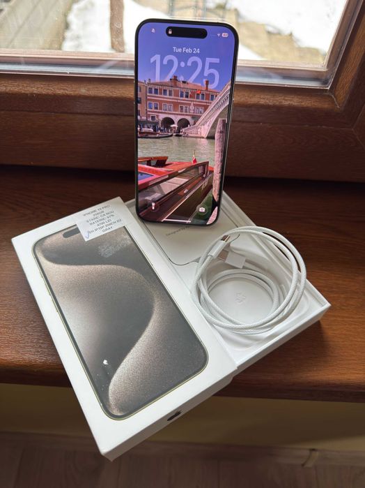 iPhone 15 Pro Natural Titanium **256Gb CA NOU** Factura achizitie
