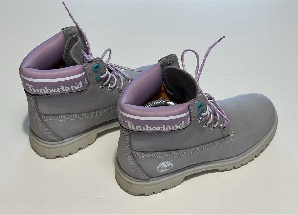 Timberland 6-inch Premium waterproof boots in grey nubuck