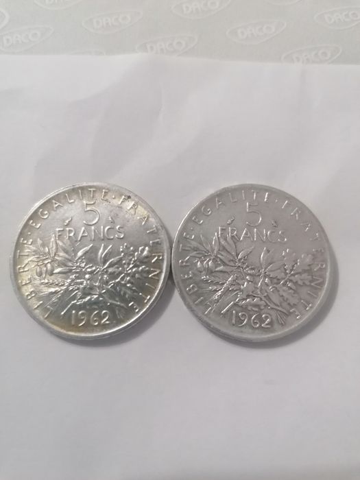 Monede 5 franci an 1962