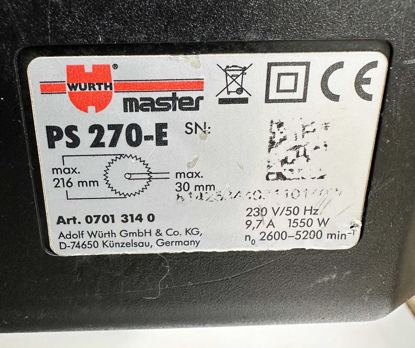 Wurth PS 270 E - Пендула 1550W 216mm