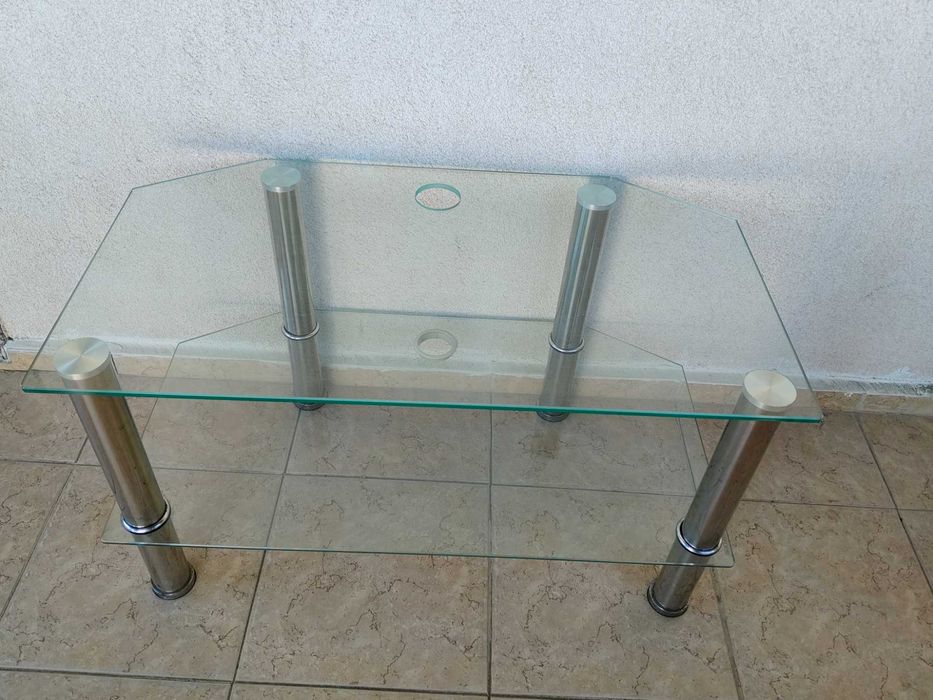 Стъклена маса за телевизор, закалено стъкло