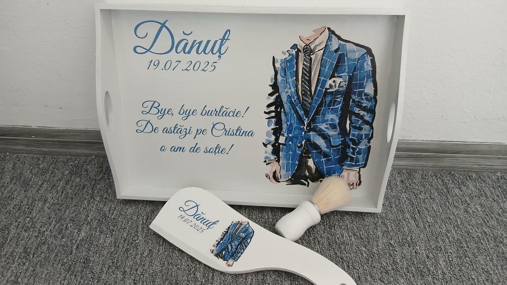 Tavă pentru mireasă si mire