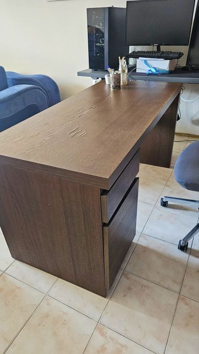 IKEA MALM бюро, черно-кафяво