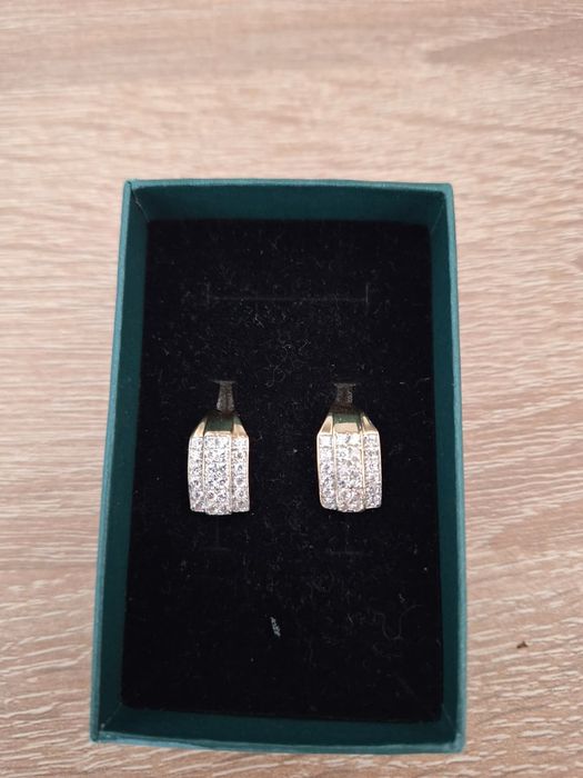 Cercei aur 14kt cu diamante