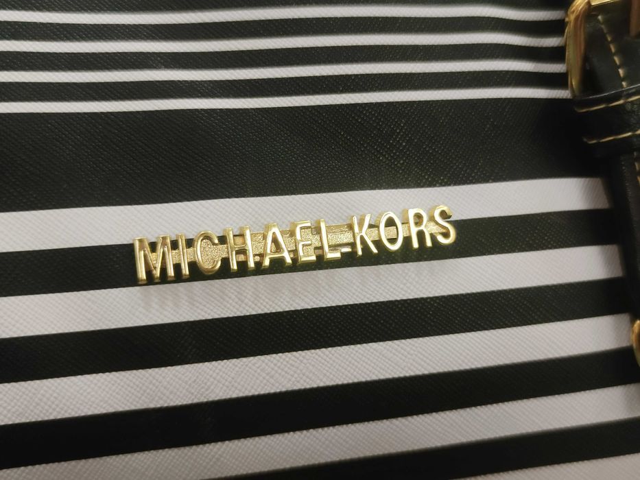 Geanta (poseta) Michael Kors - Black&White Tote Bag 2024