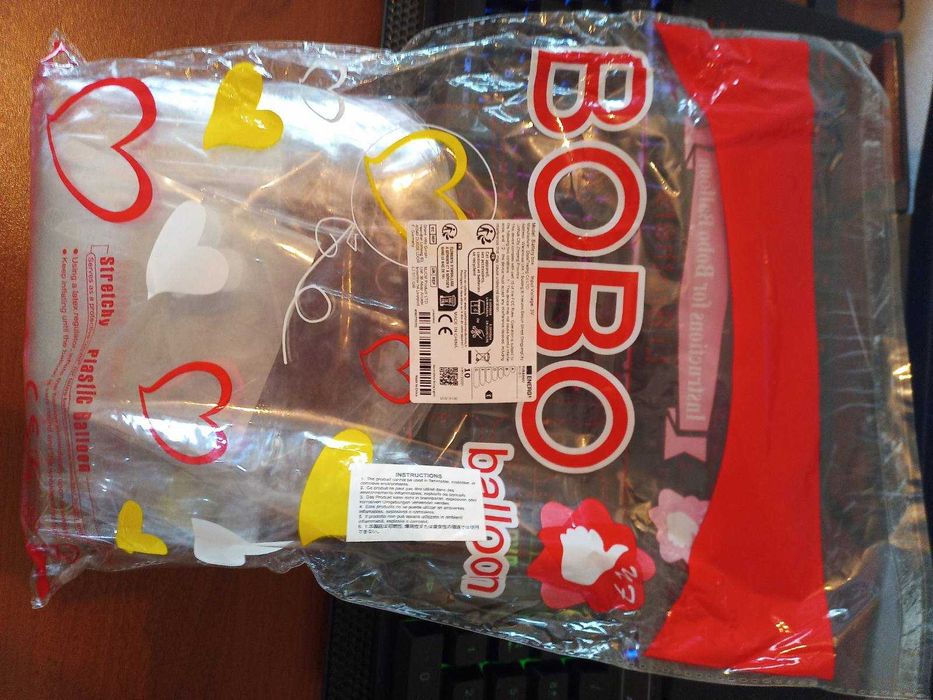 Балони светещи 10 бр - за с хелий, включени лепенки и лампички #парти