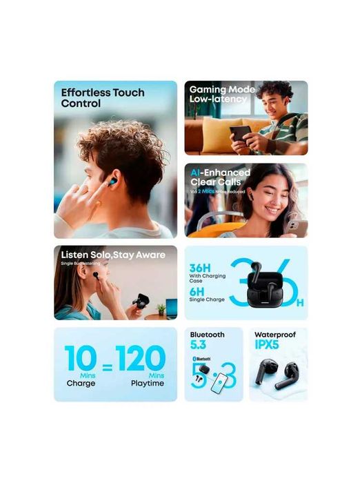 Беспроводные наушники Anker Soundcore K20i для телефона TWS