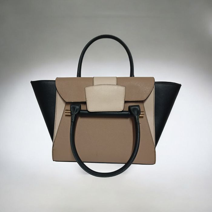 Geantă Atmosphere - Model Structurat Tricolor (Imitație Piele Rigidă)