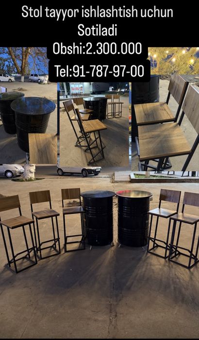 Мебель из бочек для ресторанов,для фудтраков,для кафе,для барбершопов,