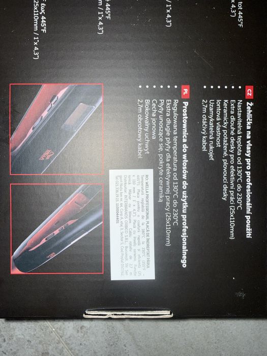 Placa de par wella professional