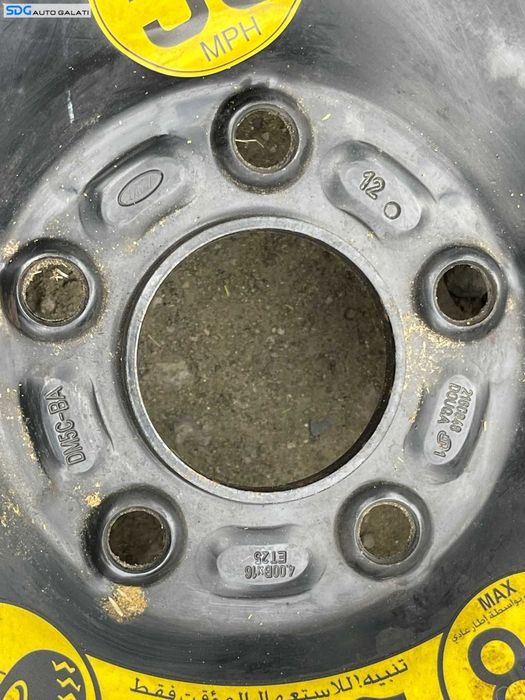 Roata Janta Tabla Rezerva Slim T125 90 16 R16 Ford Mondeo MK 4 2007 - 2014 Cod 8V41-1A479-AA DM5C-BA [C2904]