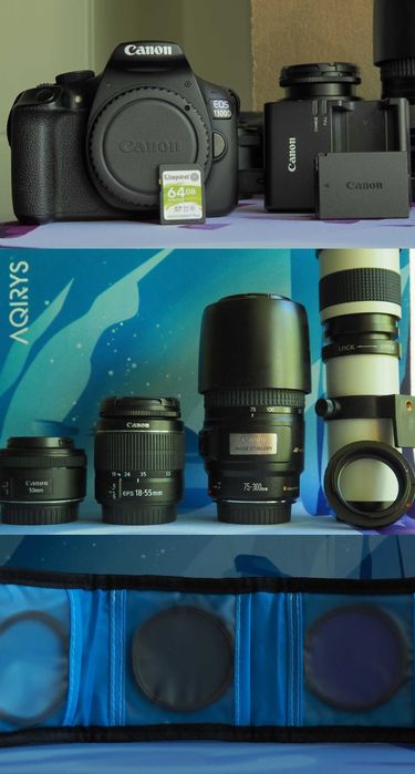 Kit foto Canon EOS 1300D - 4 Obiective incluse (Super Tele 800mm)
