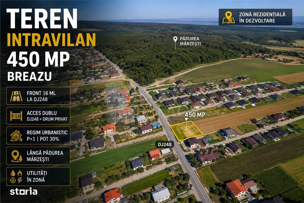 Teren 450 mp Breazu langa Padurea Marzesti