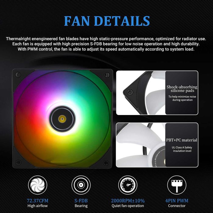 Cooler procesor cu lichid Thermalright Frozen Notte 360 BLACK ARGB