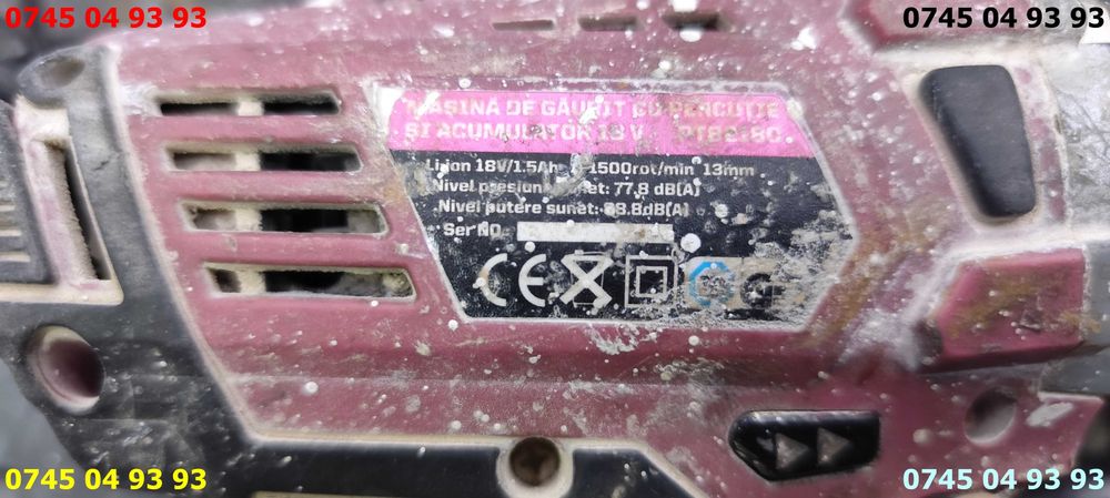 filetanta bormasina Panzer PT82180 acumulator defect completa