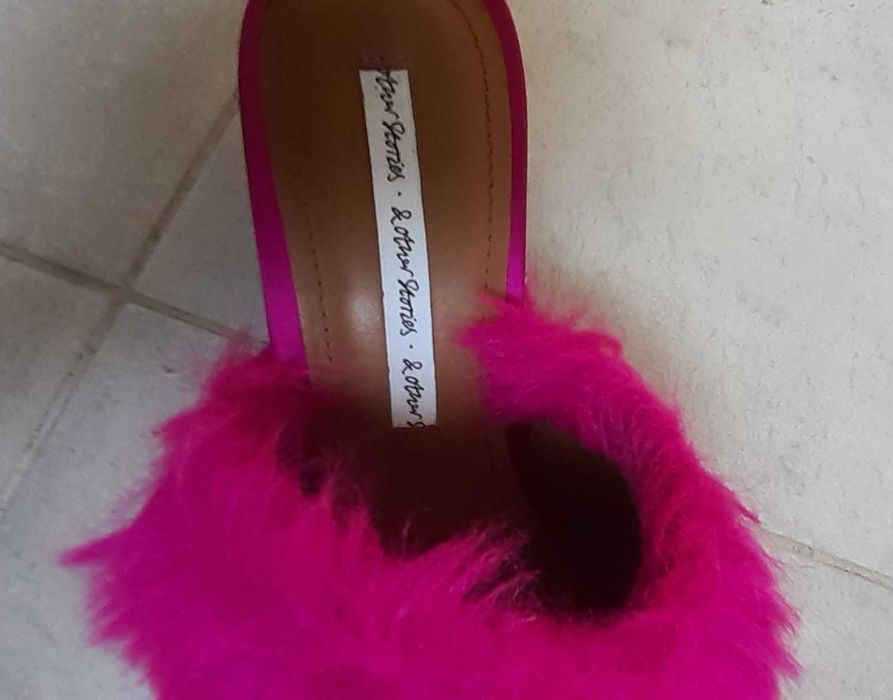 Маркови дамски елегантни чехли на ток - 36 номер