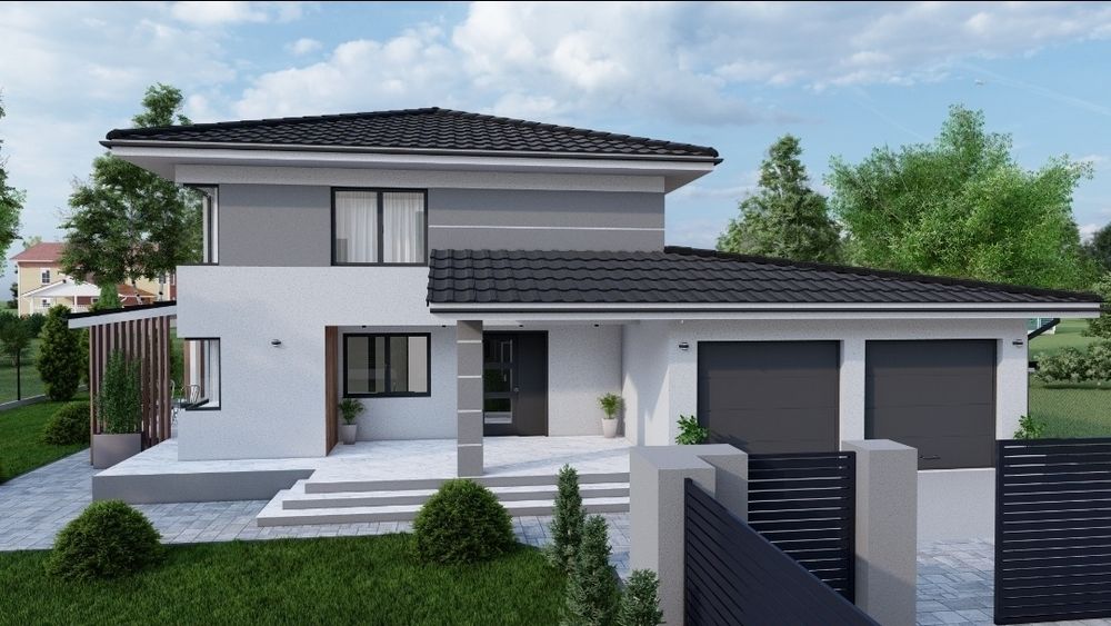 Casă la roșu P+1+Subsol, 295 mp utili, teren 9,6 ari