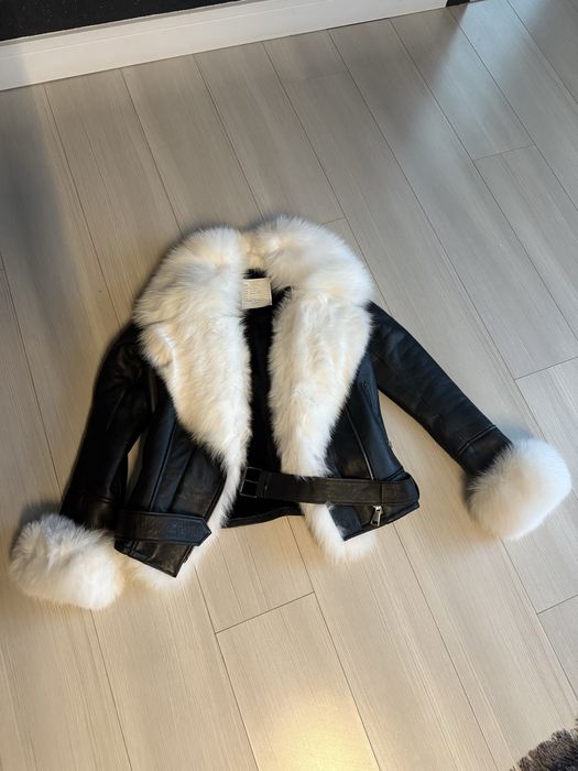 Cojoc din piele cu blana naturala