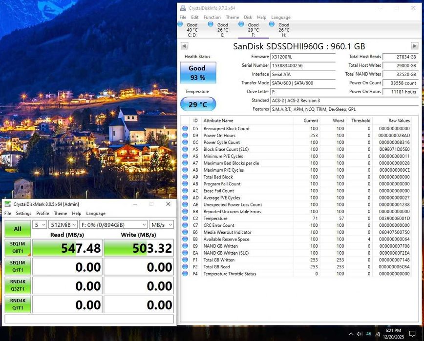 1TB SSD - SanDisk Ultra II , Samsung 860 Evo