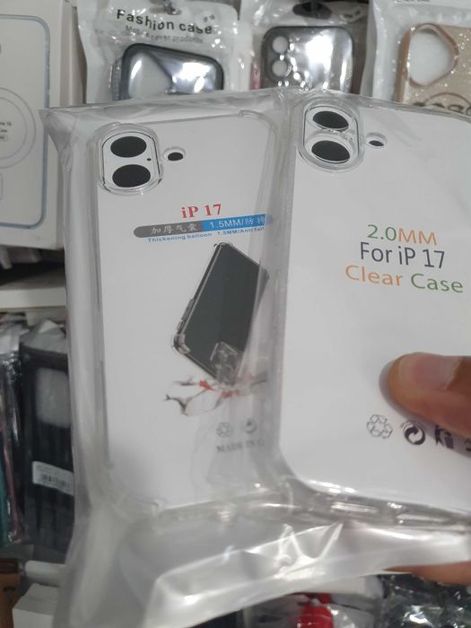 iPhone 17 , AIR , 17 Pro , 17 Pro Max  прозрачни силиконови гърбове