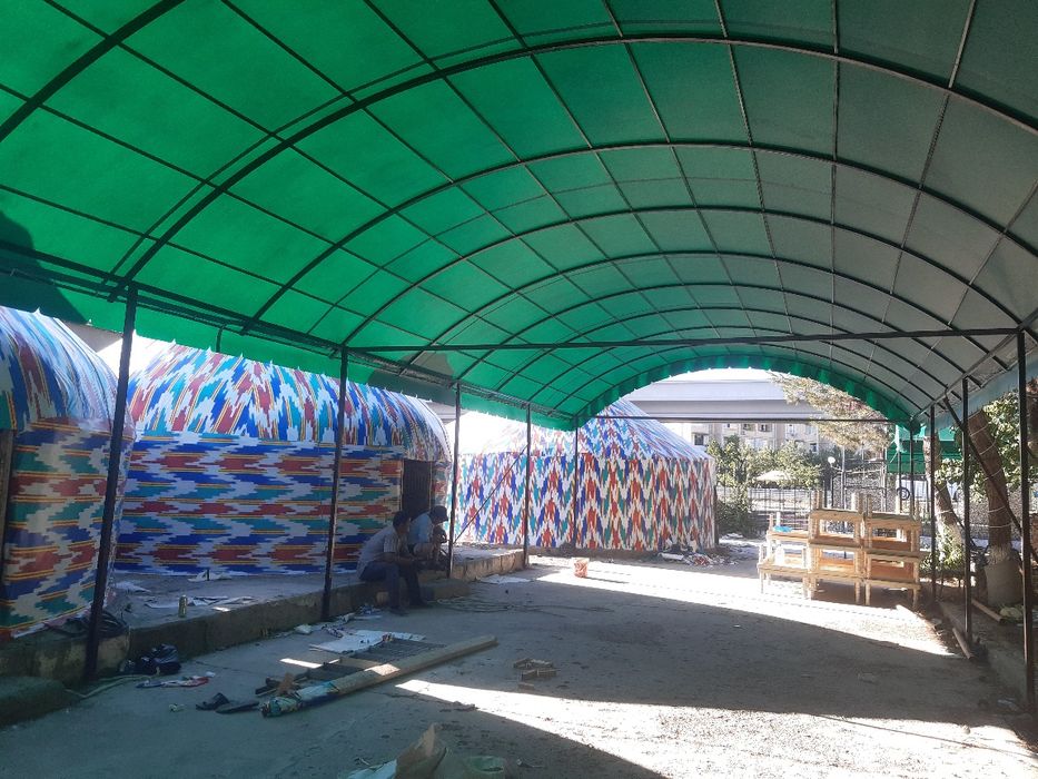 Баннер тент банер установка бассейн закрыть солнце защита сетка юта