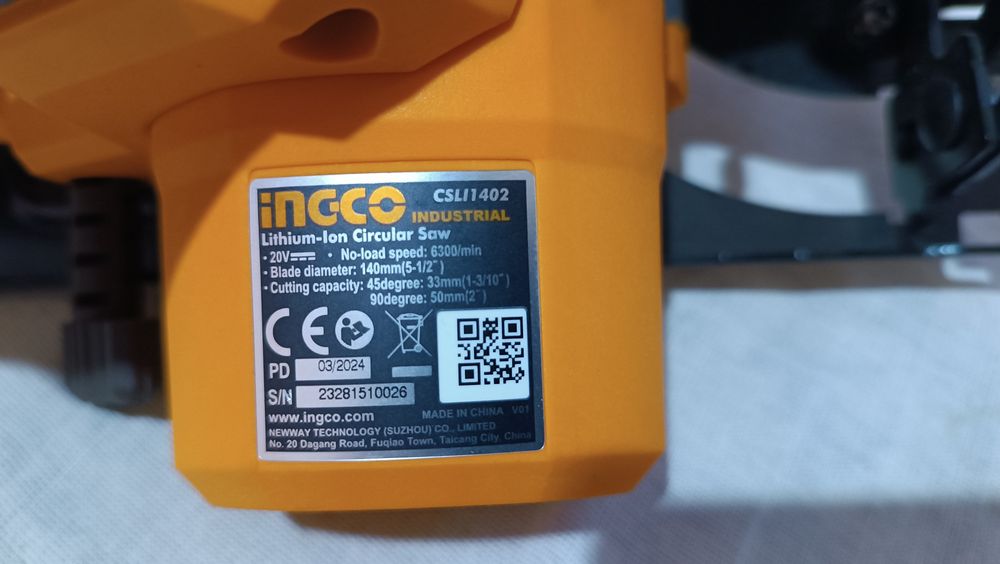 Ingco sirkulyar pila (pchyolka) yangi