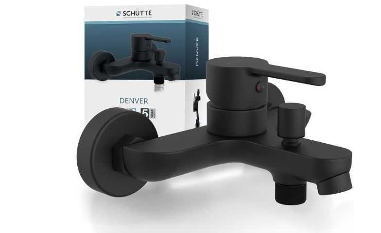 SCHÜTTE DENVER – baterie cadă negru mat