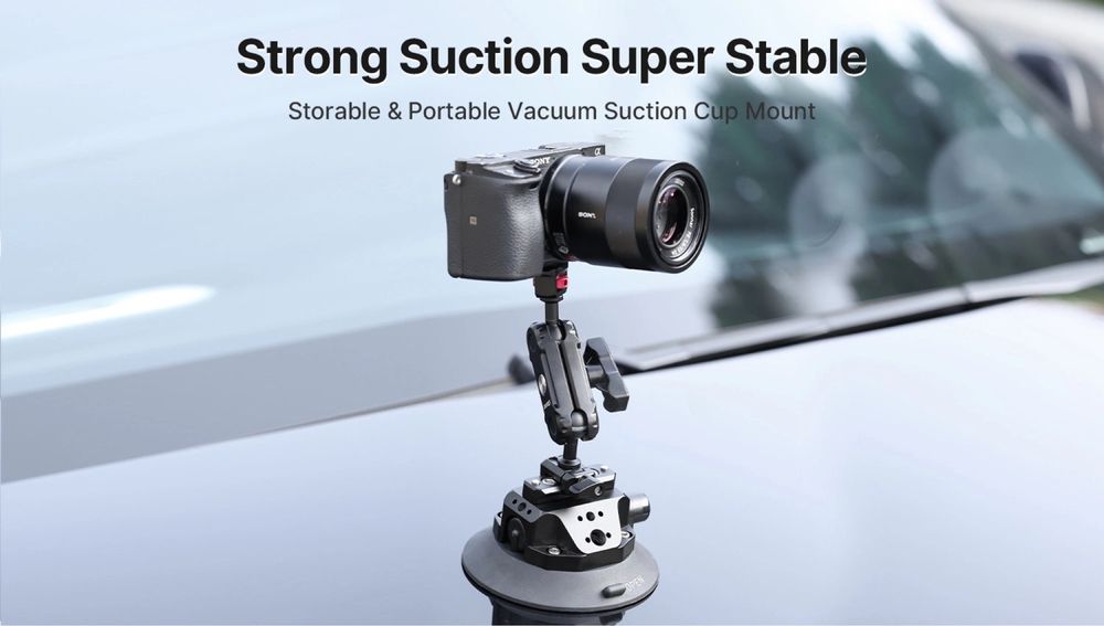 Ulanzi SC-02 – kuchli 4.5″ sugʻuruvchi (suction) kamera arm montaji