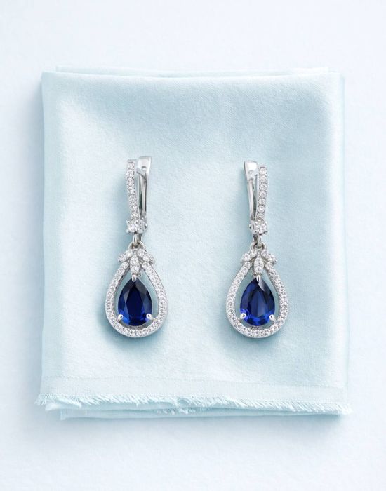 Серьги с сапфирами