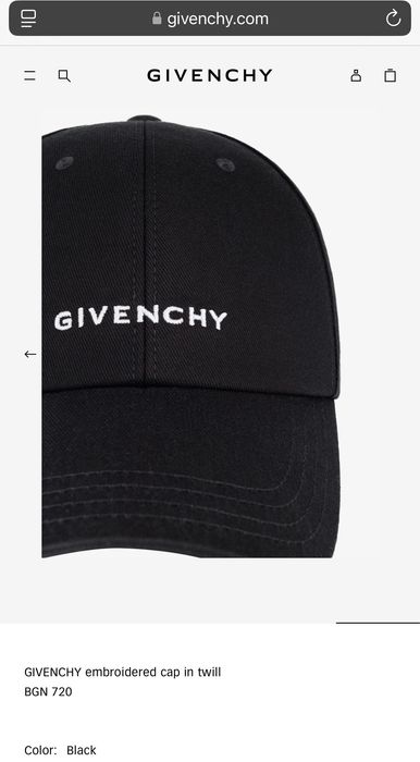 Шапка Givenchy черна