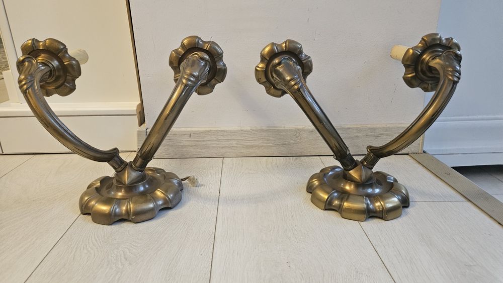 Set aplice bronz masiv vintage