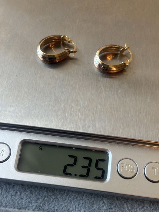 Златни абеци 4.29 гр 14к Стара Българска изработка