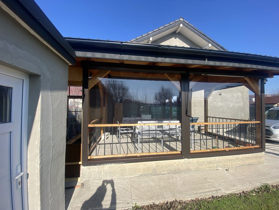 Inchideri terase/foisoare cu folie pvc Cristal Taiwan 0.8mm