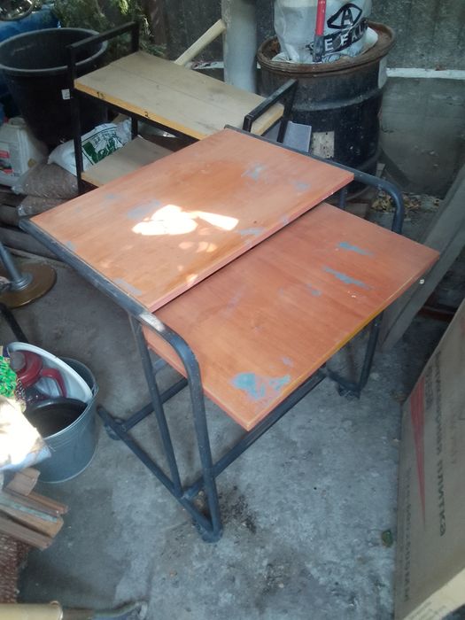 Продам полки, столы, шкафы, бочки , гипсокартон, кафель..