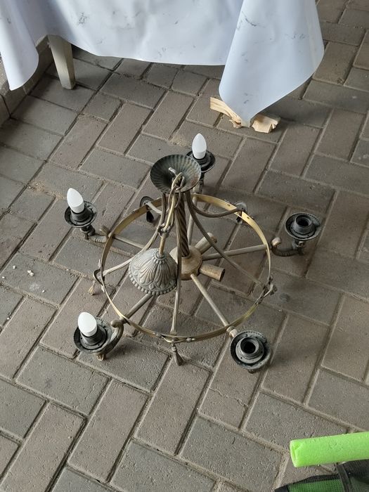 Винтажная бронзовая люстра