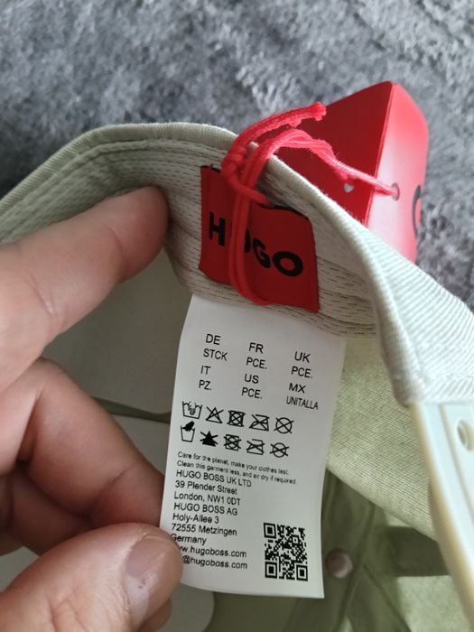 HUGO Jude șapcă unisex verde deschis cu logo brodat mărime OS noua originala