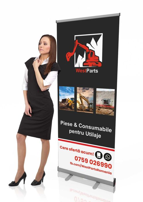 Roll up - 265 lei  / buc (sistem, print, husa)