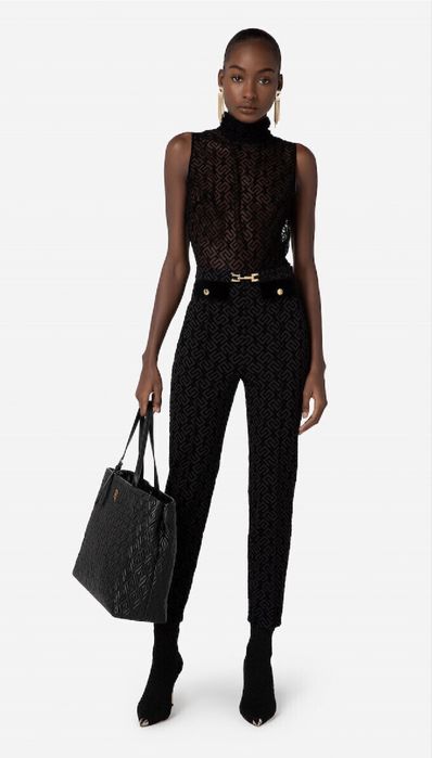 Elisabetta Franchi  Оригинален Гащеризон  /Women's Sleeveless One-piece Suit Black/ Нов