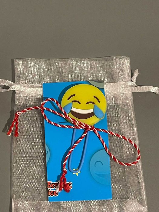 Set 6 Mărțișoare Semn de Carte Agrafă cu Smiley–Ambalate Individual