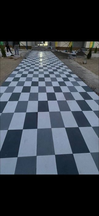 Брусчатка, бордюры, лотки