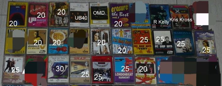 casete audio pop rock Queen,Enya,Sinatra,Dire Straits,Vangelis,Beatles