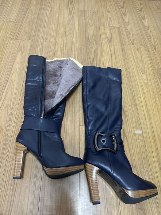 Кожанные  сапоги