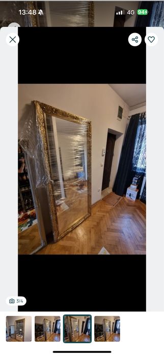 Oglindă decorativa cu rama deosebită din lemn